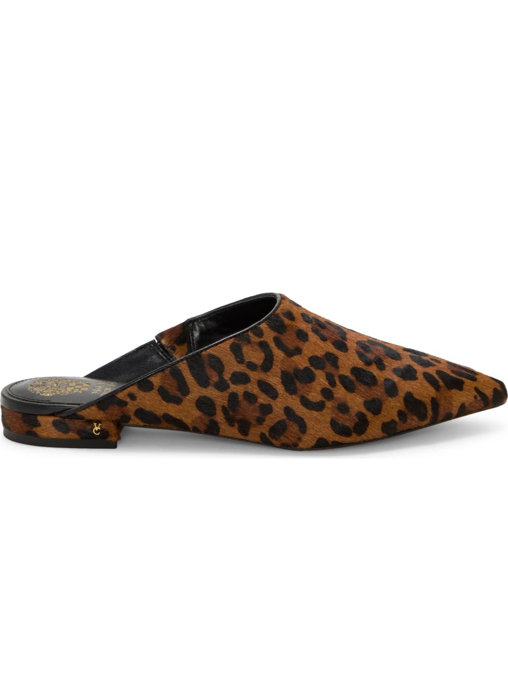 Sizes 5 To 9.5 Vince Camuto Genuine Calf Hair Leopard Print Pointed Toe Mule - Picture 3 of 11